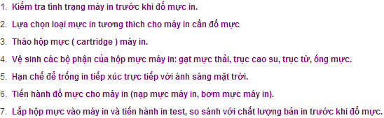 quy trinh do muc may in tai nha cho dong may in canon 1210